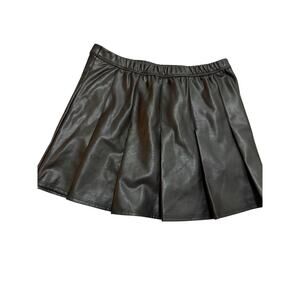 NWT Abercrombie kids black faux leather skirt sz large 13/14